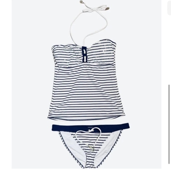 Sperry Deauville Stripe Tankini Swimsuit NWT Sz Medium - Picture 7 of 10
